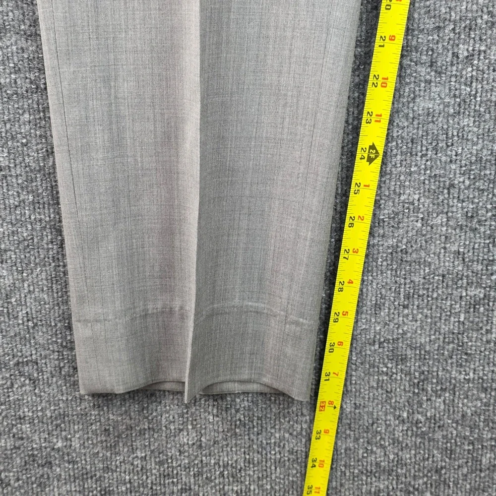 Peter Millar Mens Size 35‎ Gray 100% Wool Flat Front Dress Pants Slacks MS17B99